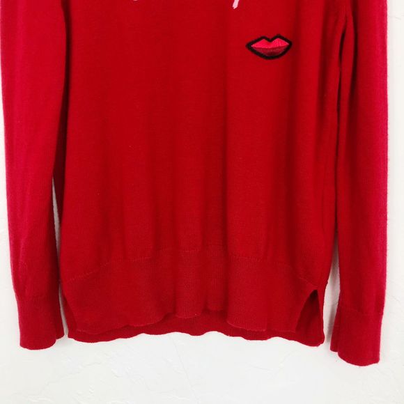 Kate Spade 'All Dolled Up' Embroidered Sweater Red - Picture 4 of 10